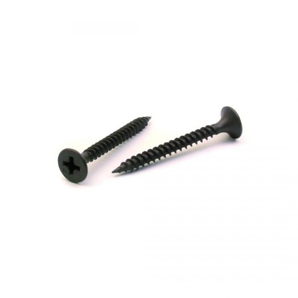 Dry wall screw with cross recessed and fine threaded