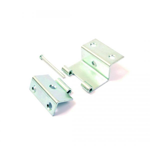 Furniture hinge with seperate pin cranked